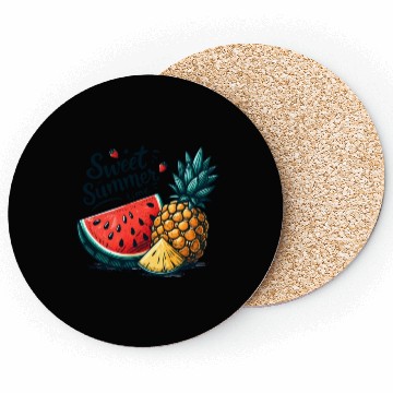 Discover Sweet Summer Time Watermelon and Pineapple Coasters