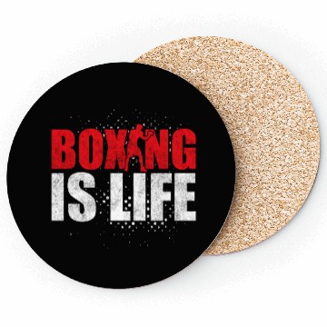 Discover Boxing Is Life Training Boxer Coasters