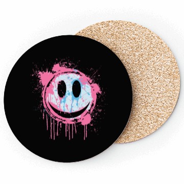 Discover Graffiti Smiley Face - Urban Street Art Coasters