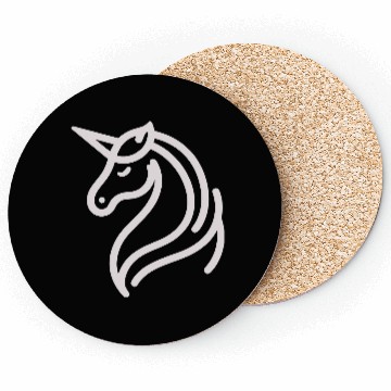 Discover Minimalist Unicorn Symbol - light pink gray Coasters