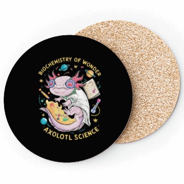 Discover Axolotl Science Teacher Mexican Salamander Coasters