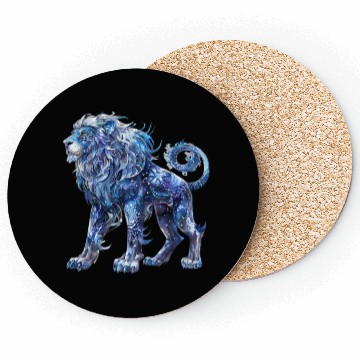 Discover Celestial Lion Images, Mystical Lion, Night sky Coasters