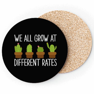 Discover We All Grow at Different Rates Preschool Teacher Coasters