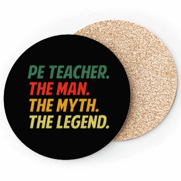 Discover Cool PE Teacher Art Physical Education Teacher Coasters