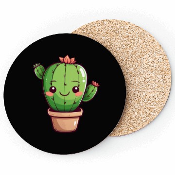 Discover Cute Kawaii Cactus Clipart, Cute Cactus PNG Coasters