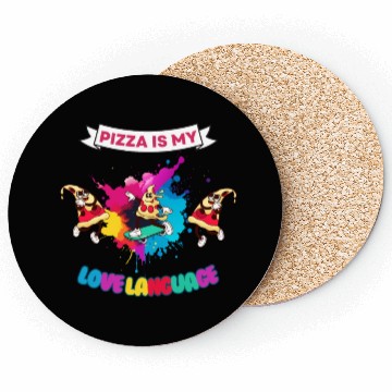 Discover Pizza is my love language Coasters