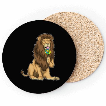 Discover Lion Lollipop Coasters