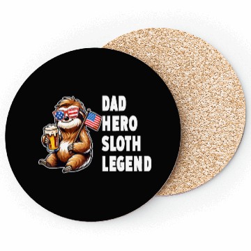 Discover American sloth dad Coasters