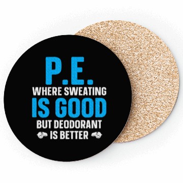 Discover PE Teacher Art Gym Teacher Appreciation Coasters