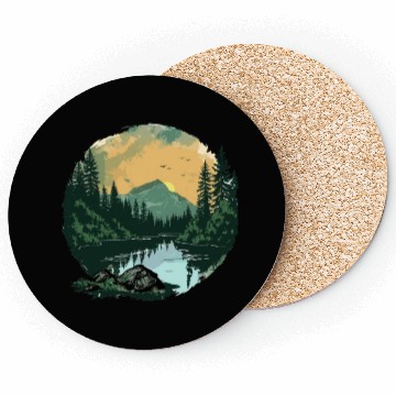 Discover Forest Bathing Japanese Nature Forest Bather Coasters