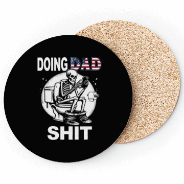 Discover Doing Hot Dad Shit US Vintage Skeleton Coasters