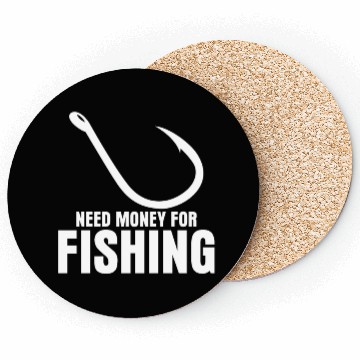 Discover Fishing Rod Fisherman Anlger Fish Coasters