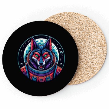 Discover Space wolf alien Coasters