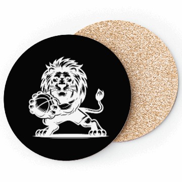 Discover Wild Basketball Lion With Basketball Coasters
