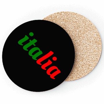 Discover Vibrant Italian Flag Typography Coasters