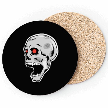Discover the silver skull looks up Coasters