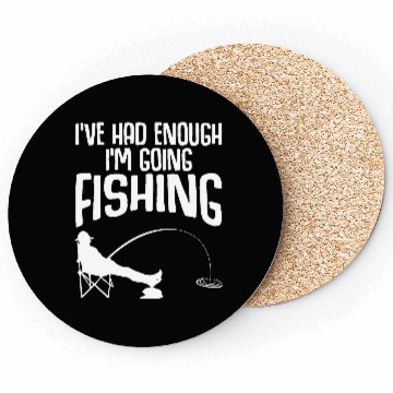 Discover Fisherman Fish Fishing Rod Coasters