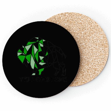 Discover Bright Green YStone Bison Coasters