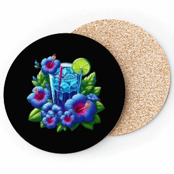 Discover Blue hibiscus tea Coasters