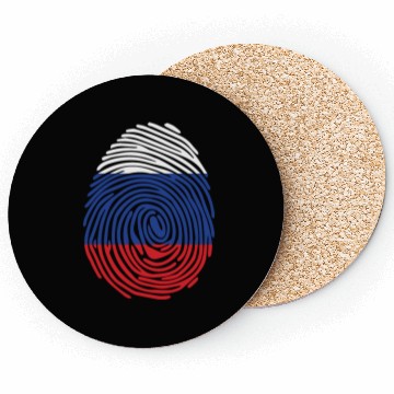 Discover Russian fingerprint flag Coasters
