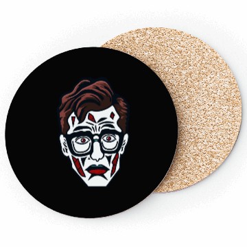 Discover Nerdy Nerd Sad Clown Face Coasters