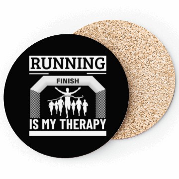 Discover Running Is My Therapy Funny Marathon Coasters