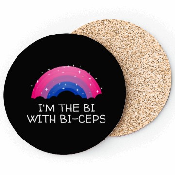 Discover Im the Bi with Biceps Bisexual LGBTQ Bi Pride LGBT Coasters