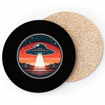 Discover Vintage UFO at Red Sunset Coasters