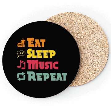 Discover Eat Sleep Music Repeat Coasters