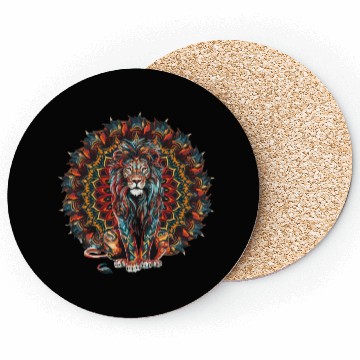 Discover Lion Mandala for a Art lover Lion fan Coasters