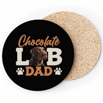 Discover Labrador Owner CHOCOLATE LAB DAD Labrador Dog Coasters