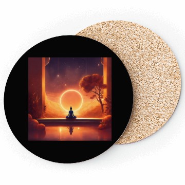 Discover Meditation I am presence light illumination go Coasters
