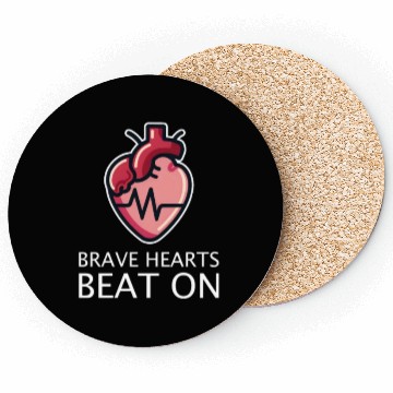 Discover CHD Awareness Brave Hearts Beat On Coasters