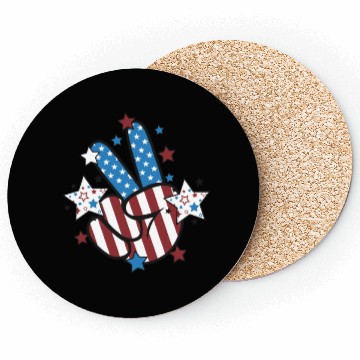 Discover Peace Sign Freedom Coasters