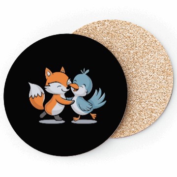 Discover Cute Fox and Bird Friends Coasters