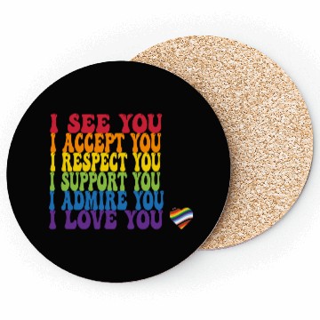 Discover LGBTQ Support quote Coasters