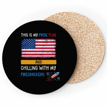 Discover This Is My Pride Flag USA American 4th Of July Coasters