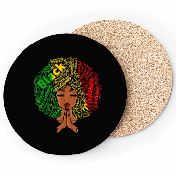 Discover Juneteenth Melanin Natural Clothes Coasters