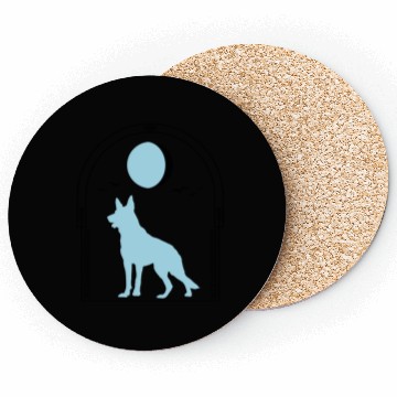 Discover German Shepherd Celestial GSD Dog Moon Tarot Coasters