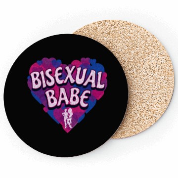 Discover Heart Full of Pride: Bisexual Babe - Pride Month Coasters
