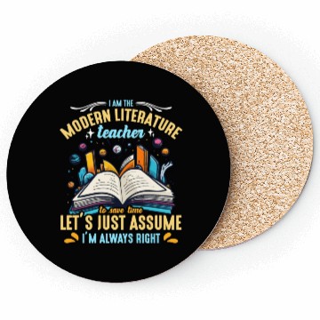 Discover Literature Teacher I Am The Modern Educator Reader Coasters