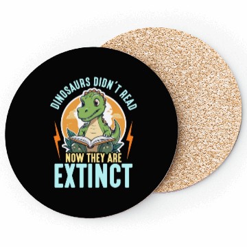 Discover Literature Teacher Dinosaurs Didn't Read Librarian Coasters