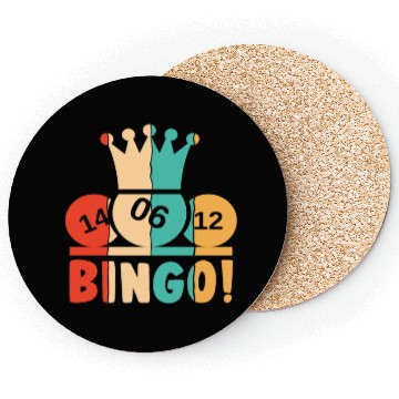Discover Retro Daubers Professional Caller Bingo Lover Coasters