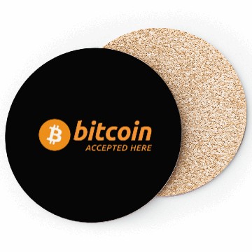 Discover Bitcoin Accepted Here Promo Coasters