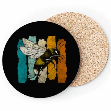 Discover Honey Bee Nature Flowers Bees Coasters