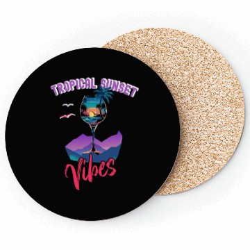 Discover Tropical Sunset Vibes Coasters