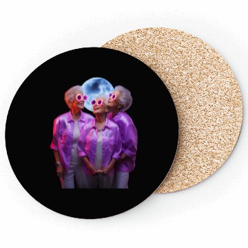 Discover Granny Howling Moon Ladies Coasters