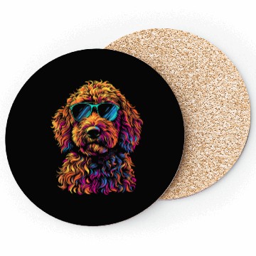 Discover Goldendoodle Sunglasses Funny Doodle Coasters