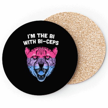 Discover Im the Bi with Biceps Bisexual LGBTQ Bi Pride LGBT Coasters