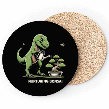 Discover T-Rex Dinosaur Gardener Bonsai Master Gardening Coasters